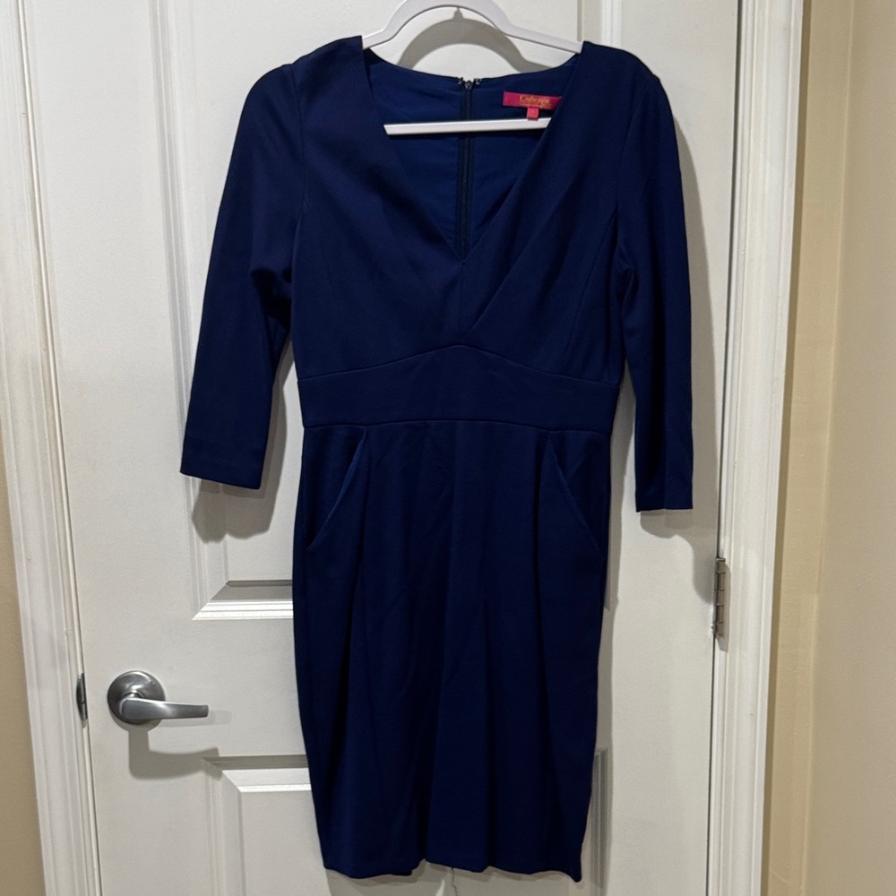 Catherines Deep Blue Long Sleeve Dress